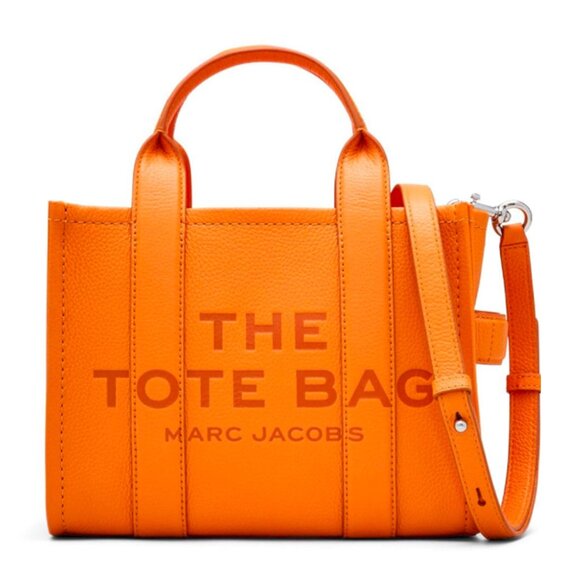 MARC JACOBS The Leather Small Tote – Tangerine